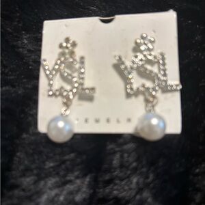 YSL Pearl Drop Earrings